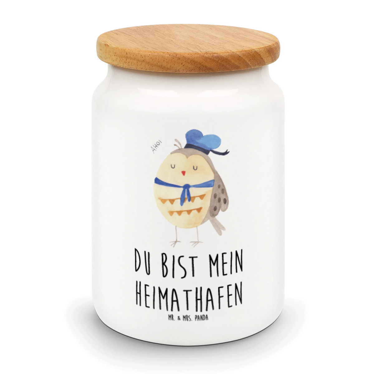 Vorratsdose Eule Matrose gebäckdose, Keksdose, tee behälter, vorratsbox, aufbewahrungsbehälter, Vorratsdose, Aromadose, Teedose, Kaffeedose, müslidose, behälter, vorratsgefäß, Lebensmittelbehälter, Snackdose, zuckerdose, Vorratsbehälter, leckerlidose, Biskuitdose, salzdose, keramikdose, Dose, Frischhaltedose, Aufbewahrungsdose, bonbondose, Eule, Eule Deko, Freundin, Eule Spruch, Owl, Wortspiel Lustig, Matrose, Ehe, Seefahrer, Hochzeitstag Geschenk, Heimathafen