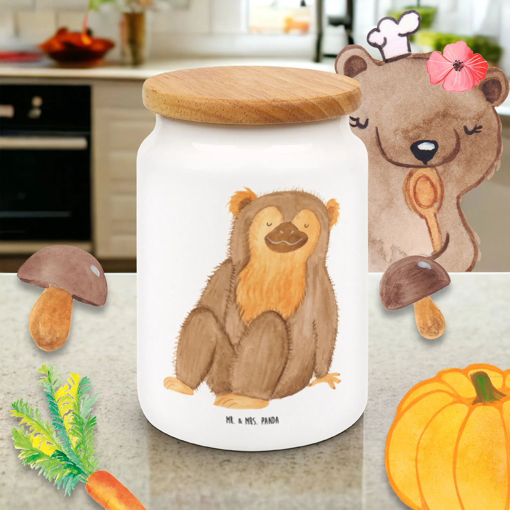 Storage jar Monkey treat jar, snack jar, cookie jar, kitchen storage solutions, food storage container, preservative jar, pantry storage, kitchen canister, canister, ceramic jar, bulk food storage, storage jar, airtight container, Africa, self-confidence, self-esteem, self-love, respect, motivation, monkeys, monkey, selfcare, love