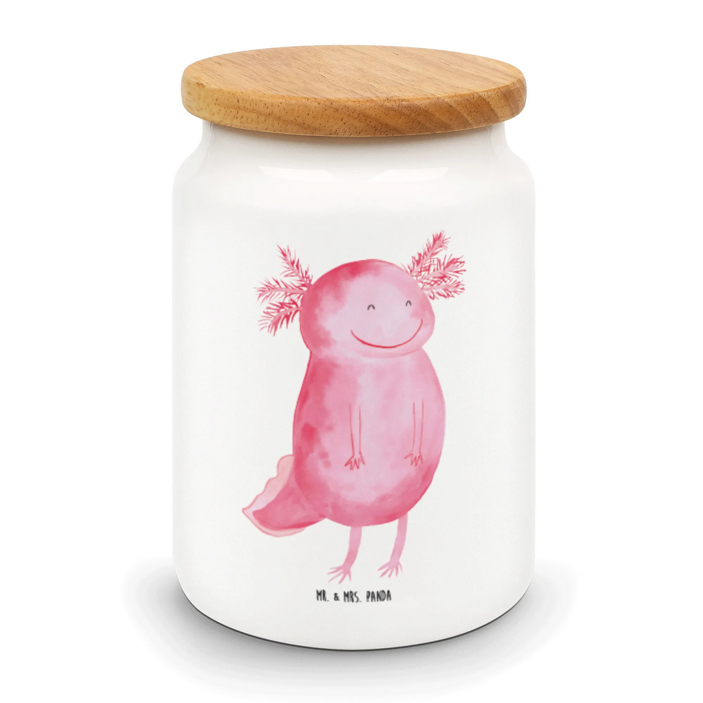 Storage jar axolotl Happy cookie jar, food storage container, bulk food storage, preservative jar, snack jar, canister, pantry storage, airtight container, ceramic jar, kitchen storage solutions, storage jar, kitchen canister, treat jar, Axolotl, Axelotl, marine animals, Mexican walking fish, salamander, axolot, good mood, motivation, amphibian, axolotl, tail