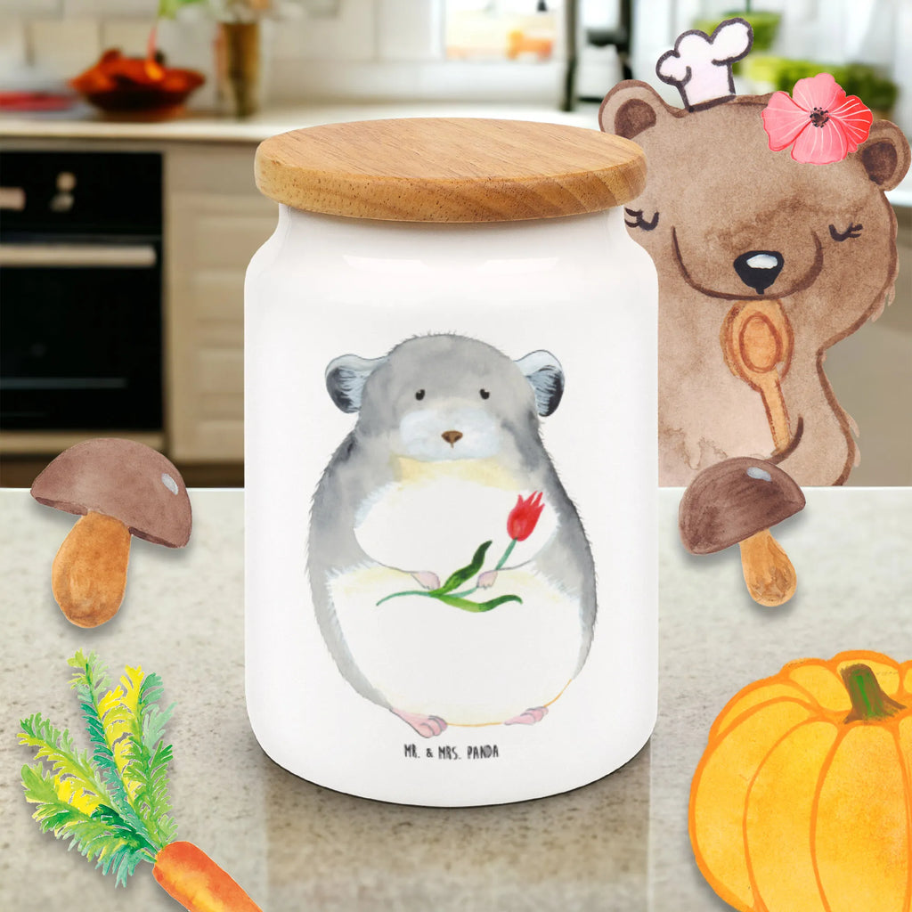 Pojemnik na żywność szynszyla kwiat Motywy zwierzęce, dobra energia, zabawne powiedzonka, zwierzęta