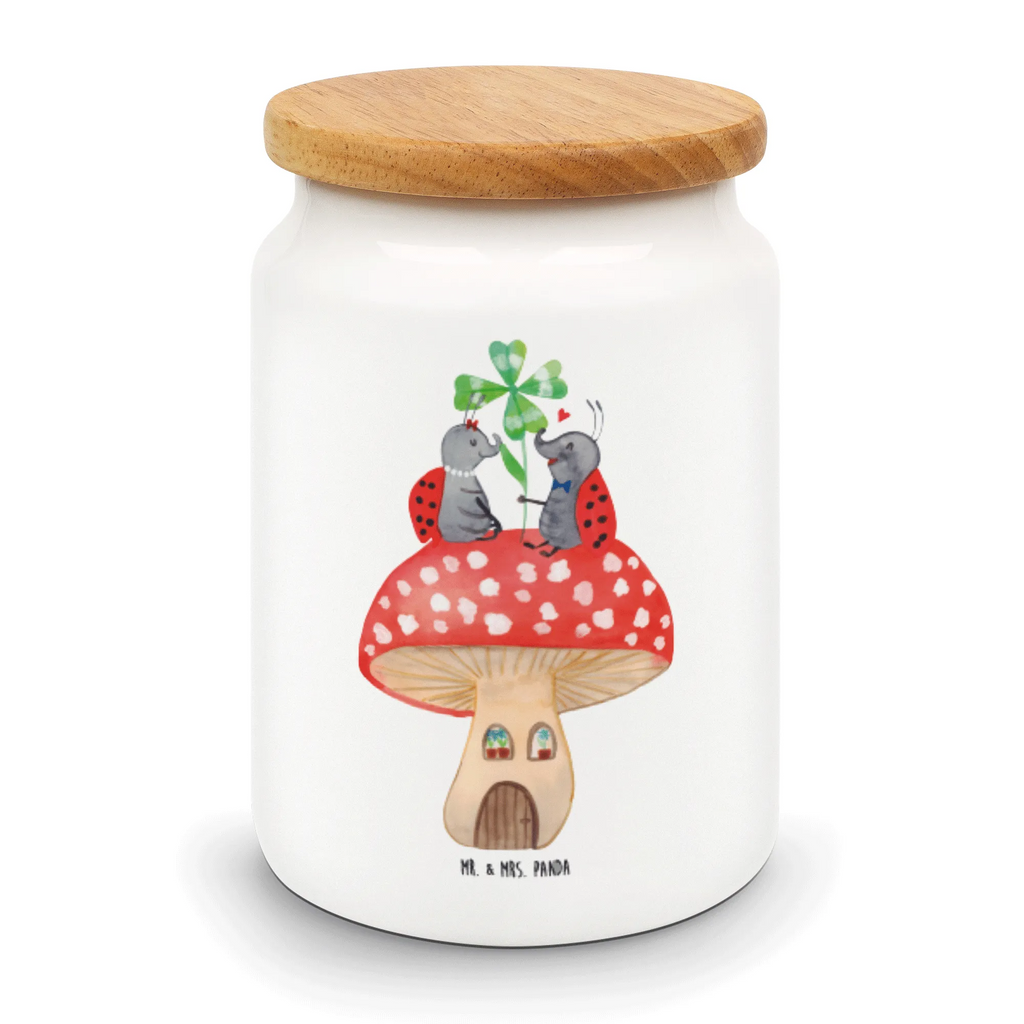 Storage jar ladybug toadstool cookie jar, kitchen storage solutions, kitchen canister, treat jar, canister, pantry storage, preservative jar, ceramic jar, bulk food storage, snack jar, food storage container, airtight container, storage jar, small animals, cute, funny, cute animal motives, hand drawn, small world, funny sayings, good mood, happy, gifts, gift ideas, special gifts, animal lover, card, flat, toadstool, house of fleshy fungi, ladybird, at home, house