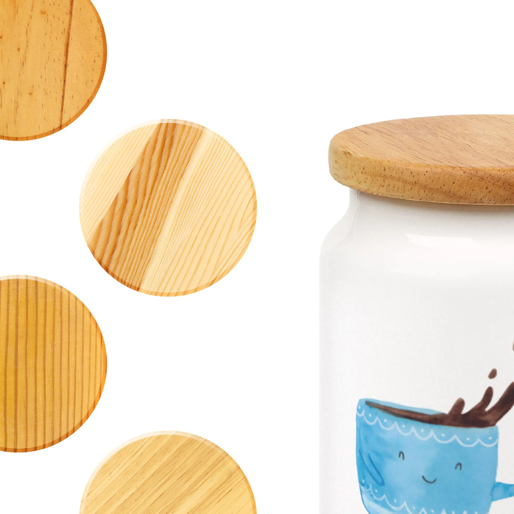 Storage jar Coffee Bean bulk food storage, canister, cookie jar, kitchen storage solutions, pantry storage, airtight container, ceramic jar, storage jar, snack jar, preservative jar, food storage container, kitchen canister, treat jar, small animals, cute, funny, cute animal motives, hand drawn, small world, funny sayings, good mood, happy, gifts, gift ideas, special gifts, animal lover, card, Coffee, satisfaction, happiness, pleasure, coffee bean