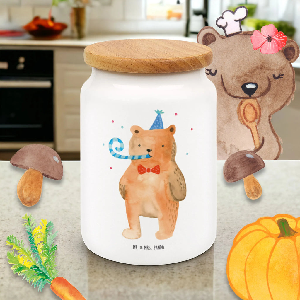 Storage jar bear Birthday cookie jar, preservative jar, bulk food storage, storage jar, pantry storage, food storage container, canister, treat jar, kitchen canister, ceramic jar, snack jar, kitchen storage solutions, airtight container, bear, teddy, teddy bear, cuddly toy, Happy birthday