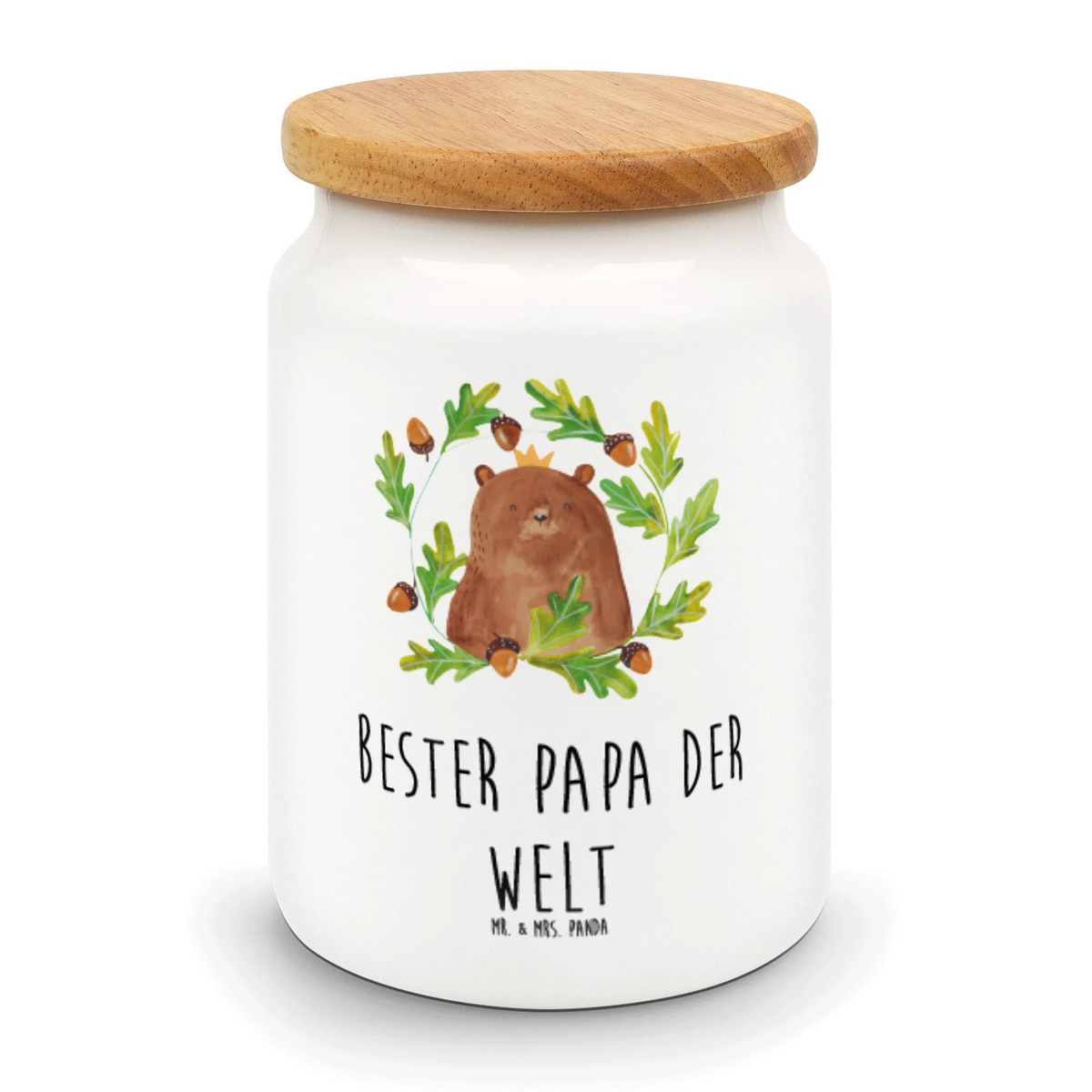 Vorratsdose Bär König behälter, keramikdose, müslidose, aufbewahrungsbehälter, vorratsbox, Kaffeedose, salzdose, Snackdose, Frischhaltedose, Aufbewahrungsdose, Dose, bonbondose, Lebensmittelbehälter, Biskuitdose, Vorratsbehälter, tee behälter, zuckerdose, Teedose, Aromadose, Vorratsdose, leckerlidose, gebäckdose, Keksdose, vorratsgefäß, Teddy, Bär, Teddybär, Papa, Papa Bär, Bester Papa, Vater, Vatertag, Weltbester Papa, Daddy, Papi, Bester Vater, Dad