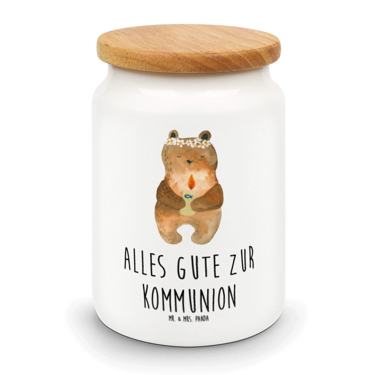 Vorratsdose Bär Kommunion tee behälter, Lebensmittelbehälter, gebäckdose, Kaffeedose, behälter, vorratsbox, Snackdose, leckerlidose, Vorratsbehälter, müslidose, Aromadose, Teedose, Vorratsdose, aufbewahrungsbehälter, keramikdose, bonbondose, Keksdose, salzdose, Frischhaltedose, vorratsgefäß, Dose, zuckerdose, Aufbewahrungsdose, Biskuitdose, Teddy, Bär, Teddybär, Gottes Segen, Kommunion, Katholisch, Taufkerze
