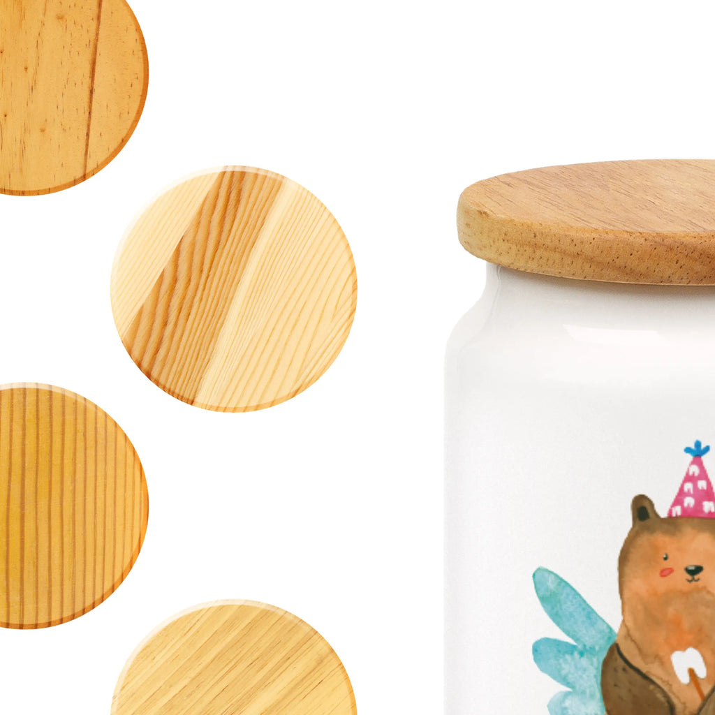 Storage jar bear tooth fairy canister, ceramic jar, kitchen canister, storage jar, kitchen storage solutions, airtight container, food storage container, treat jar, snack jar, preservative jar, bulk food storage, pantry storage, cookie jar, bear, teddy, teddy bear, cuddly toy, milk tooth, first tooth, fairy, Tooth fairy