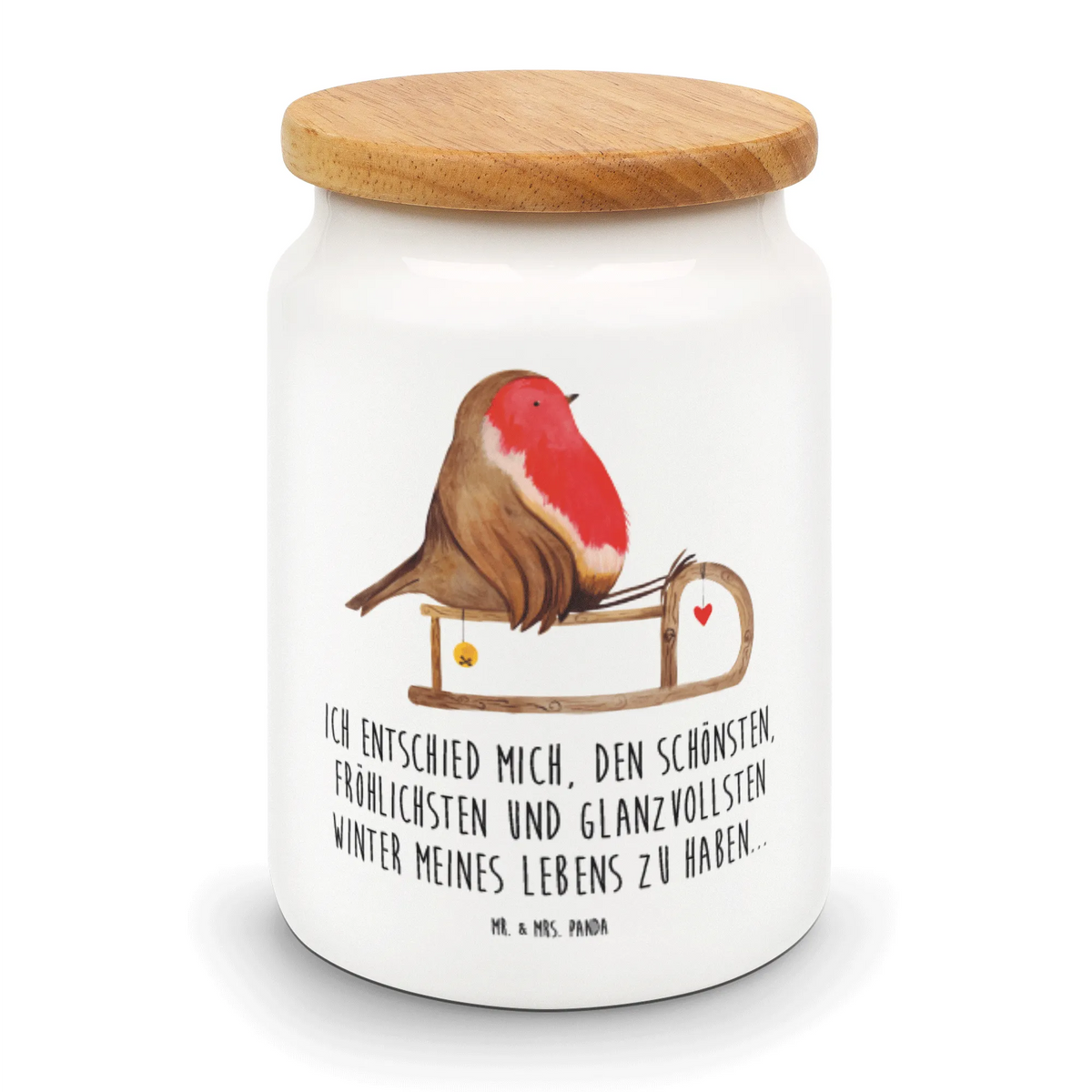 Vorratsdose Rotkehlchen Schlitten keramikdose, aufbewahrungsbehälter, Kaffeedose, salzdose, Snackdose, tee behälter, Aromadose, müslidose, Vorratsbehälter, bonbondose, gebäckdose, Lebensmittelbehälter, Dose, Biskuitdose, Aufbewahrungsdose, vorratsbox, zuckerdose, behälter, Frischhaltedose, Teedose, leckerlidose, Keksdose, vorratsgefäß, Vorratsdose, Weihnachten, Winter, Weihnachtsdeko, Nikolaus, Advent, Heiligabend, Wintermotiv, Vogel, Schlitten