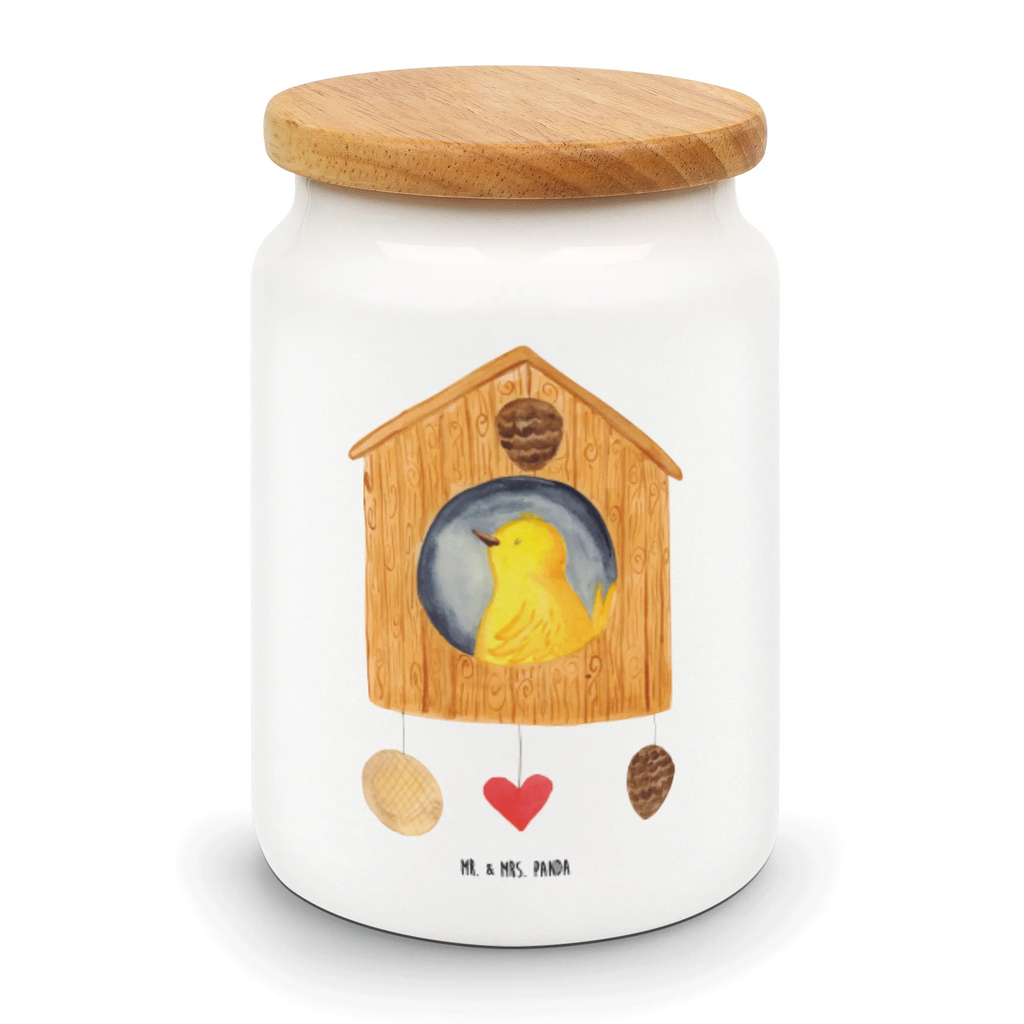 Storage jar Bird House cookie jar, pantry storage, food storage container, canister, preservative jar, storage jar, treat jar, ceramic jar, airtight container, kitchen storage solutions, snack jar, bulk food storage, kitchen canister, small animals, cute, funny, cute animal motives, hand drawn, small world, funny sayings, good mood, happy, gifts, gift ideas, special gifts, animal lover, card, nest, birdhouse, home, birds, favorite place, Bird, home sweet home, house, castle, our house, family, apartment