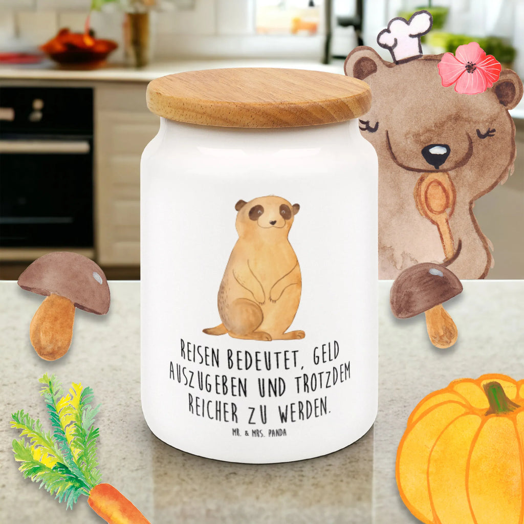 Storage jar Meerkat kitchen storage solutions, storage jar, canister, airtight container, bulk food storage, preservative jar, pantry storage, treat jar, cookie jar, snack jar, kitchen canister, food storage container, ceramic jar, Africa, Road trip, Travel, Traveling, Meerkat, Africa trip, World trip, Saying