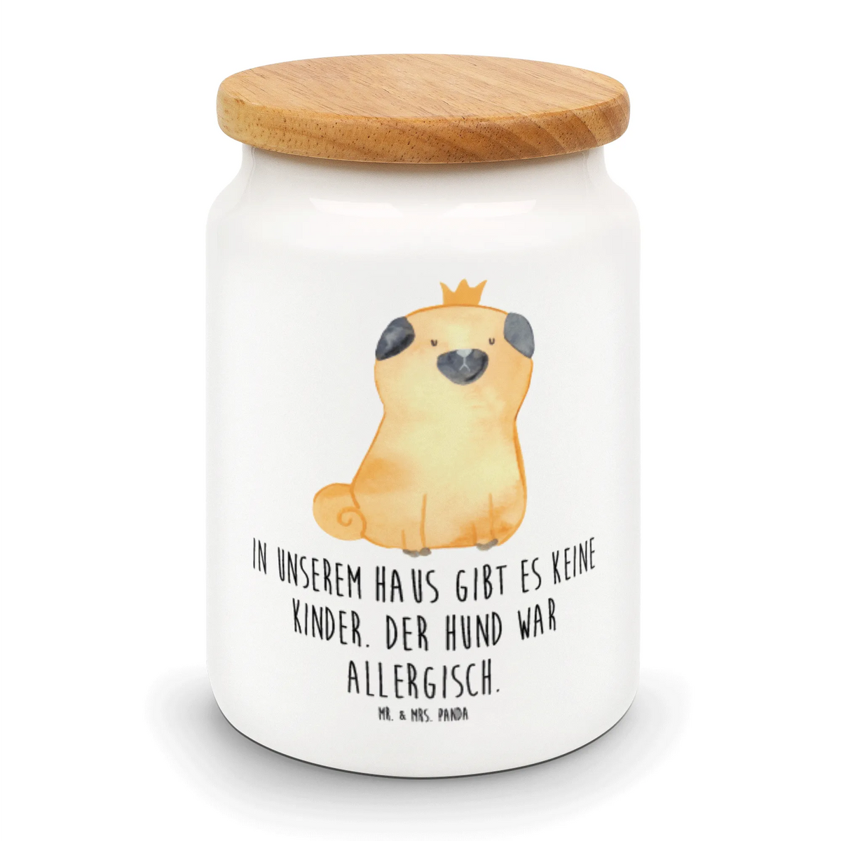Storage jar pug Crown ceramic jar, bulk food storage, food storage container, kitchen canister, cookie jar, storage jar, snack jar, canister, airtight container, treat jar, pantry storage, preservative jar, kitchen storage solutions, dog, mutt, hound, woof, dog mama, dog breed, love dogs, love for dogs, dog decorative items, bag with dog print, funny gifts for dog owners, what do you give a dog lover, Christmas gifts for dogs, gifts for dogs, dog sayings, Pug, allergic, house rules, dog owners. Saying, childless, funny