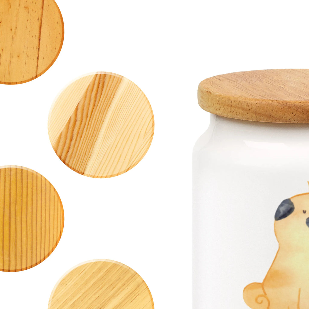 Pojemnik na żywność mops korona Pies, motyw psa, zwierzę domowe, rasa psa, miłośnik zwierząt, właściciel psa, powiedzenia