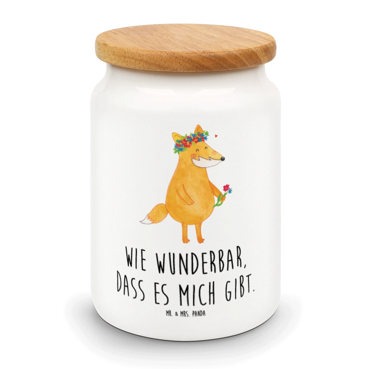 Storage jar Fox Flower animal lover, foxes, forest wildlife, clever as a fox, flower girl, flower, me, fox girl, self-love, flowers, girlfriends, girlfriend, proof of love, joy