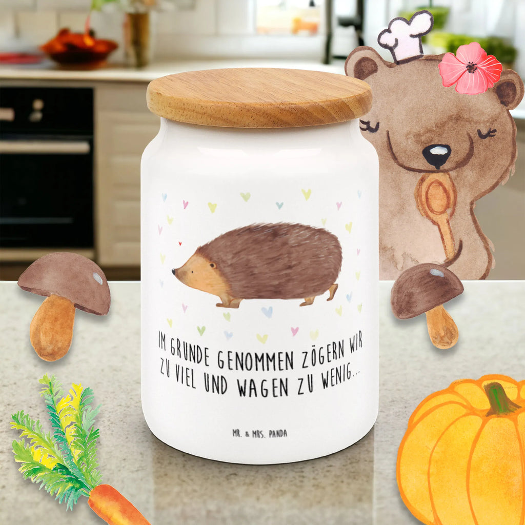 Storage jar Hedgehog hearts snack jar, treat jar, canister, food storage container, pantry storage, cookie jar, airtight container, kitchen storage solutions, kitchen canister, storage jar, preservative jar, ceramic jar, bulk food storage, small animals, cute, funny, cute animal motives, hand drawn, small world, funny sayings, good mood, happy, gifts, gift ideas, special gifts, animal lover, card, kiss, trust, hearts, Love, hedgehog, heart, life