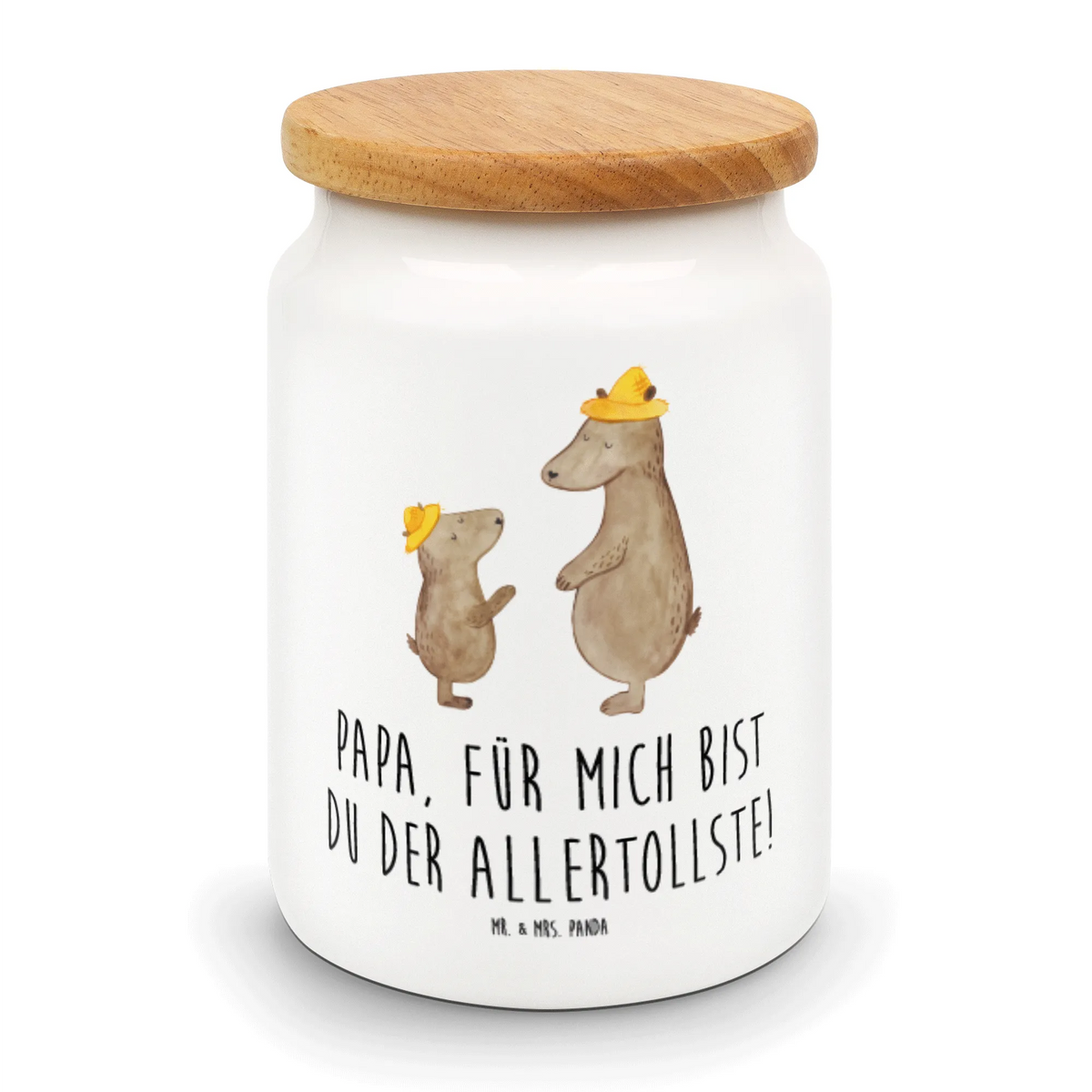 Vorratsdose Bären mit Hut Aufbewahrungsdose, müslidose, gebäckdose, tee behälter, Keksdose, salzdose, Snackdose, behälter, Kaffeedose, Aromadose, zuckerdose, aufbewahrungsbehälter, bonbondose, Vorratsbehälter, Dose, Biskuitdose, vorratsbox, Vorratsdose, Frischhaltedose, leckerlidose, keramikdose, Lebensmittelbehälter, Teedose, vorratsgefäß, Muttertag, Vatertag, Mama, Papa, Oma, Opa, Familie, Schwester, Bruder, Paps, Vater, Family, Bären, Kinder, Daddy, Vorbild, Vater-Sohn, Söhne, Papi, Kind, Lieblingsmensch, Dad, Bär, Sohn