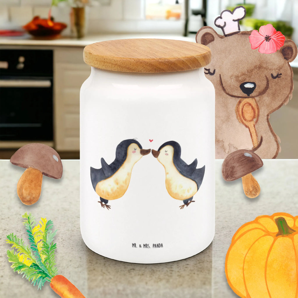 Pojemnik na żywność Pingwin Miłość Miłość, partner, przyjaciel, przyjaciółka, mąż, żona, wesele, zaręczyny, prośba o rękę, prezent miłosny, rocznica, dzień ślubu