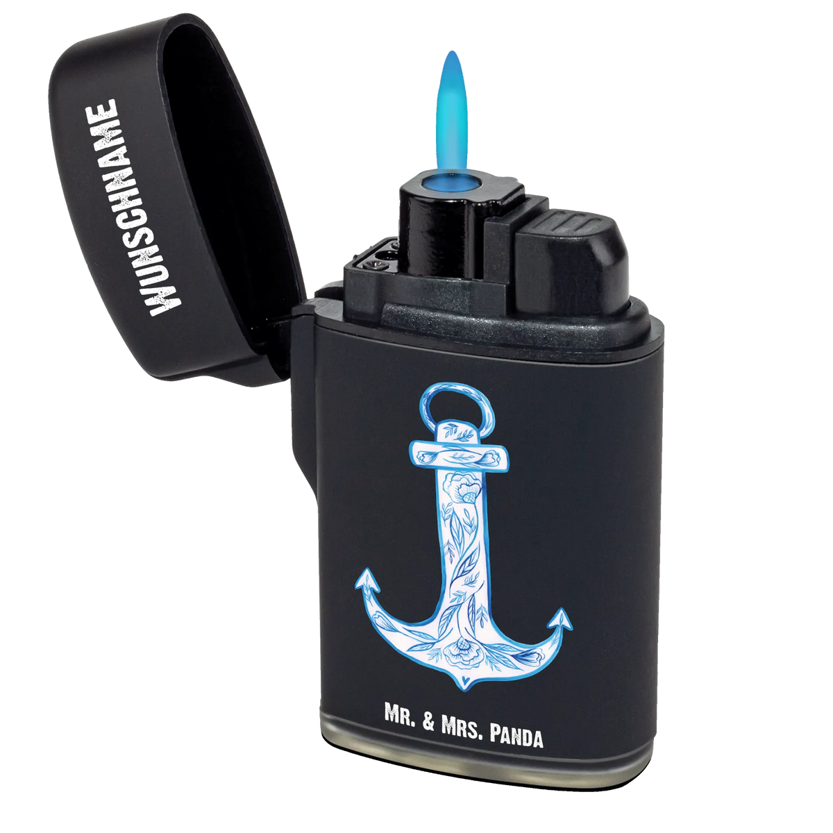 Personalised lighter anchor Blue Personalisiertes Feuerzeug, Feuerzeug mit Name, Personalisierbares Feuerzeug, Gasfeuerzeug personalisiert, Individuelles Feuerzeug, Feuerzeug Personalisiert, Lustige Sprüche, Tiere, Tiermotive, Gute Laune