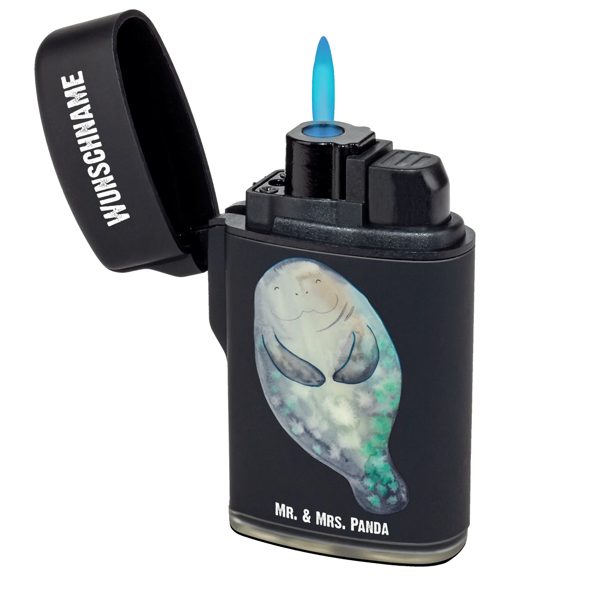 Personalised lighter manatee happy Individuelles Feuerzeug, Personalisiertes Feuerzeug, Feuerzeug mit Name, Gasfeuerzeug personalisiert, Personalisierbares Feuerzeug, Feuerzeug Personalisiert, Meer, Urlaub, Meerestiere, Respekt, Neustart, Selbstliebe, Zufrieden, Achtsamkeit, Liebeskummer, Neuanfang, Seekühe, Freundin, Seekuh