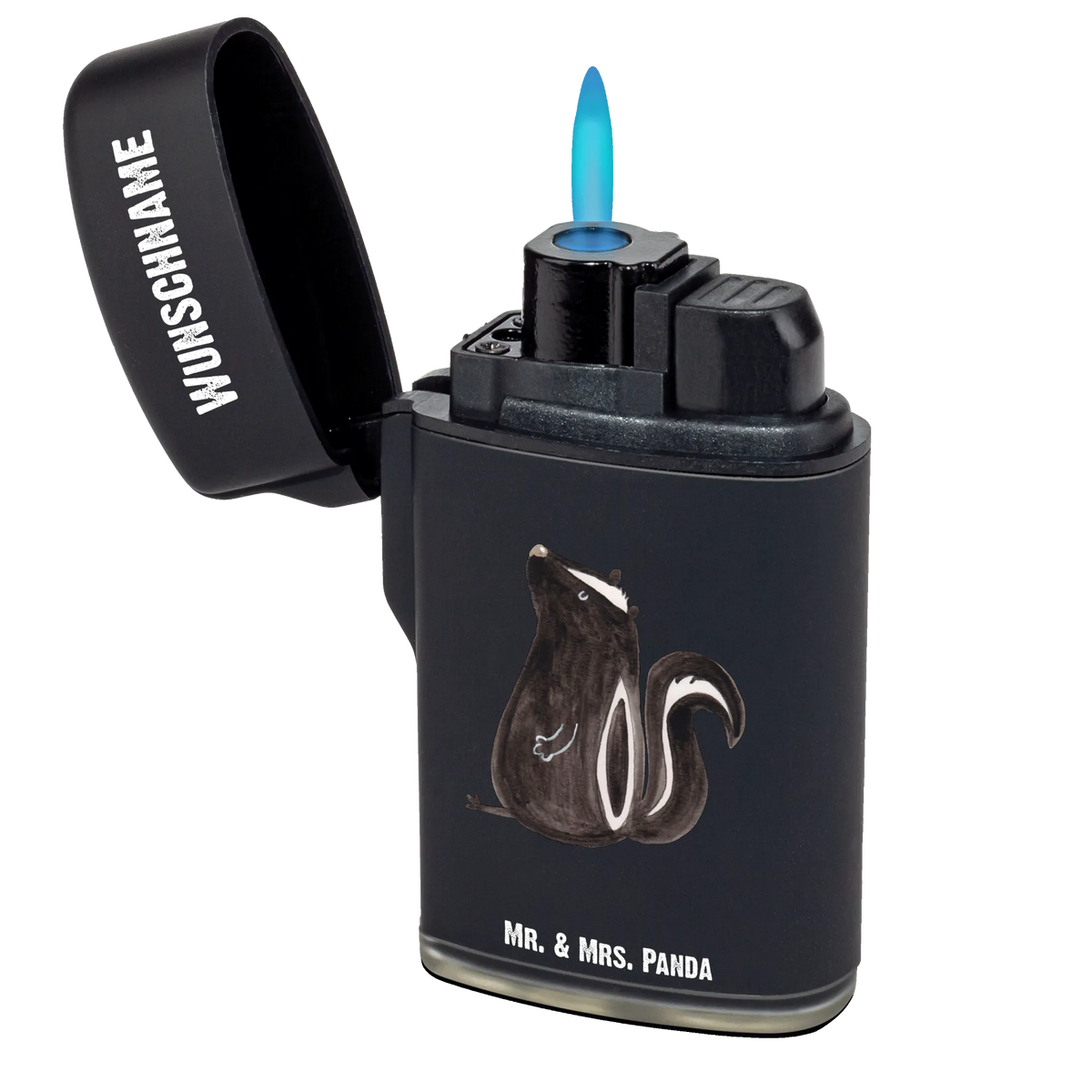 Personalised lighter skunk Sit wild animal, law, know-it-all, predator, stinky