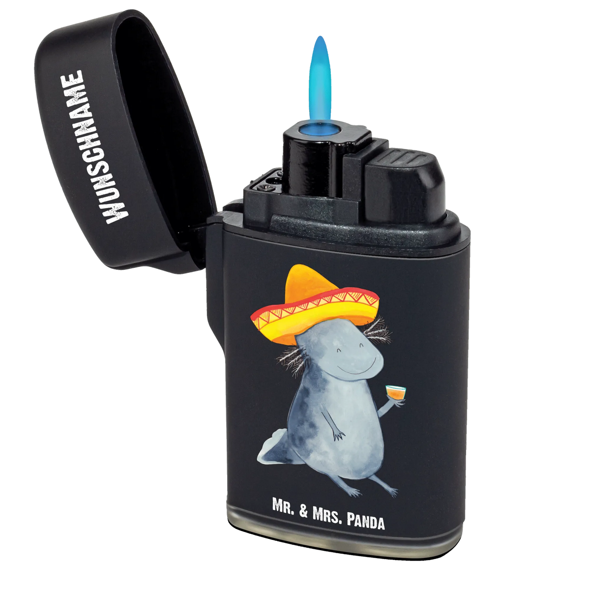 Personalised lighter axolotl tequila Axelotl, marine animals, Mexican walking fish, salamander, Lemon, Amphibian, Fire Salamander, Tail Lurch, Fire Dragon, Saying