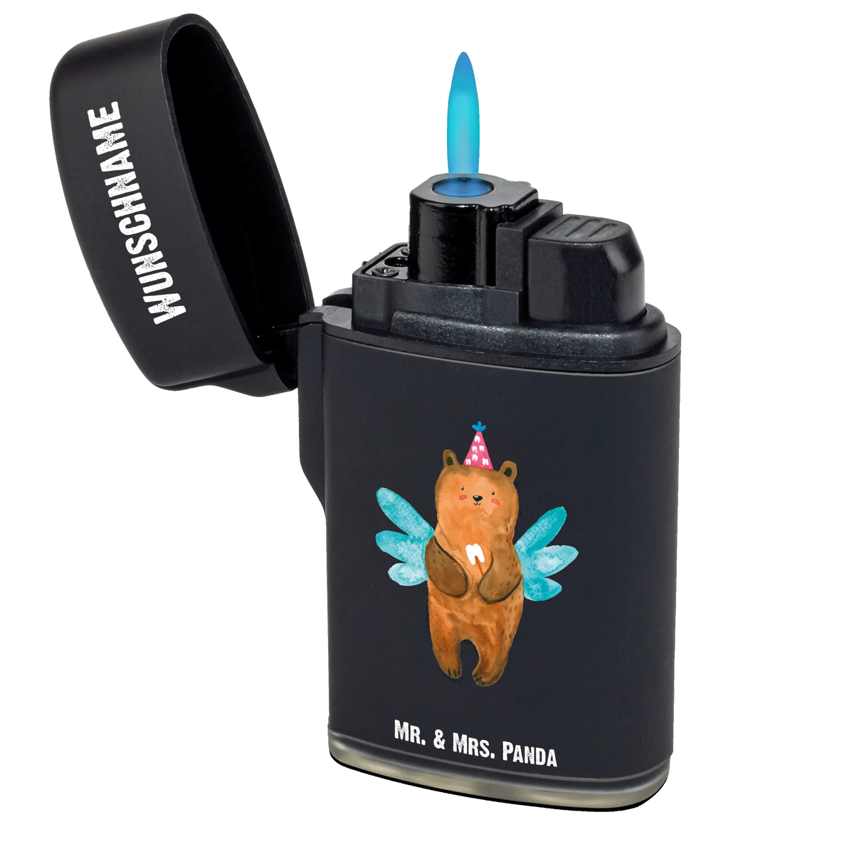 Personalisiertes Feuerzeug Bär Zahnfee Feuerzeug mit Name, Feuerzeug Personalisiert, Individuelles Feuerzeug, Personalisierbares Feuerzeug, Personalisiertes Feuerzeug, Gasfeuerzeug personalisiert, Teddy, Bär, Teddybär, Zahnfee, Erster Zahn, Milchzahn, Fee