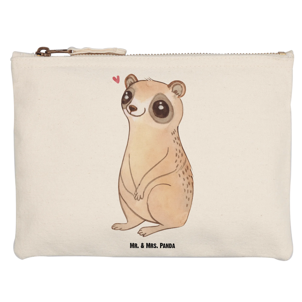 Make-up bag Slow loris Happy small animals, cute, funny, cute animal motives, hand drawn, small world, funny sayings, good mood, happy, gifts, gift ideas, special gifts, animal lover, card