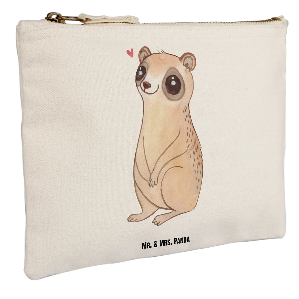 Make-up bag Slow loris Happy small animals, cute, funny, cute animal motives, hand drawn, small world, funny sayings, good mood, happy, gifts, gift ideas, special gifts, animal lover, card