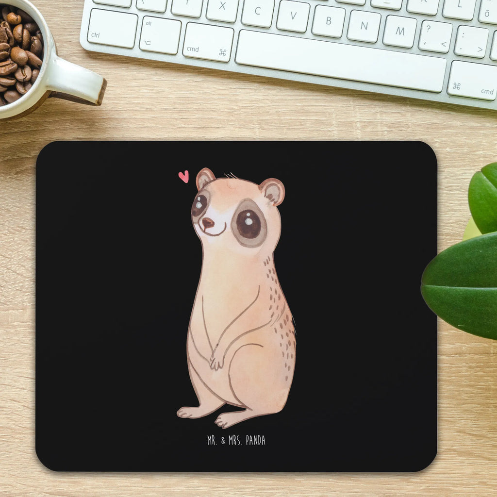 Mouse mat Slow loris Happy Büroausstattung, Einzigartiges Mauspad, Arbeitszimmer, Mauspad Büro, Designer Mauspad, PC Zubehör, Mausunterlage, Computer zubehör, Mousepad, Mauspad, Tiermotive, Gute Laune, lustige Sprüche, Tiere, Glück, Plumplori, Niedlich