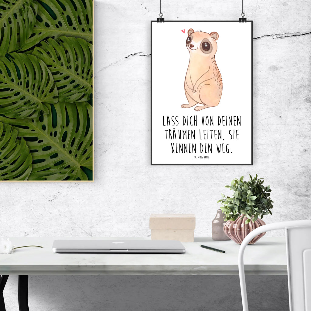 Poster Slow loris Happy Plakat, Wandposter, Bild, Deko Bild, Wanddeko Bild, drucke, Poster, Posterdruck, kunst für die wand, Wandbild, Designposter, wanddeko, Kunstdruck, kunstposter, Mr. & Mrs. Panda Poster, wanddruck, Wandschmuck, wandkunst, Bild für Wand, kunstdruck poster, Wanddekoration, grafikposter, Gute Laune, Tiermotive, Tiere, Lustige Sprüche, Plumplori, Glück, Niedlich