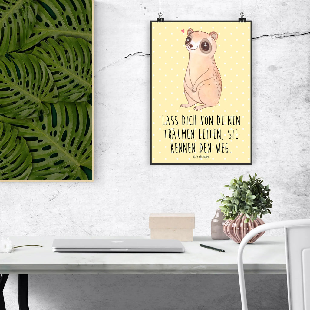 Poster Slow loris Happy Plakat, Wandposter, Bild, Deko Bild, Wanddeko Bild, drucke, Poster, Posterdruck, kunst für die wand, Wandbild, Designposter, wanddeko, Kunstdruck, kunstposter, Mr. & Mrs. Panda Poster, wanddruck, Wandschmuck, wandkunst, Bild für Wand, kunstdruck poster, Wanddekoration, grafikposter, Gute Laune, Tiermotive, Tiere, Lustige Sprüche, Plumplori, Glück, Niedlich