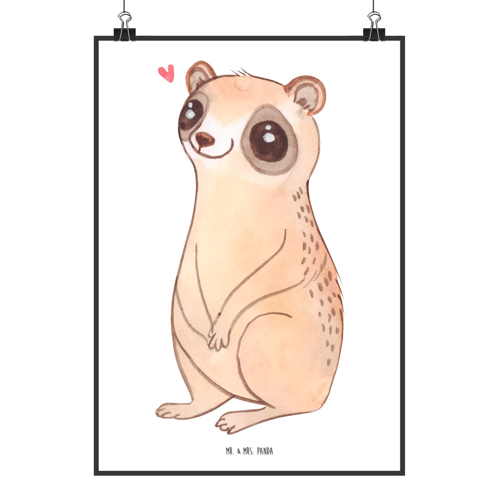 Poster Slow loris Happy Plakat, Wandposter, Bild, Deko Bild, Wanddeko Bild, drucke, Poster, Posterdruck, kunst für die wand, Wandbild, Designposter, wanddeko, Kunstdruck, kunstposter, Mr. & Mrs. Panda Poster, wanddruck, Wandschmuck, wandkunst, Bild für Wand, kunstdruck poster, Wanddekoration, grafikposter, Gute Laune, Tiermotive, Tiere, Lustige Sprüche, Plumplori, Glück, Niedlich
