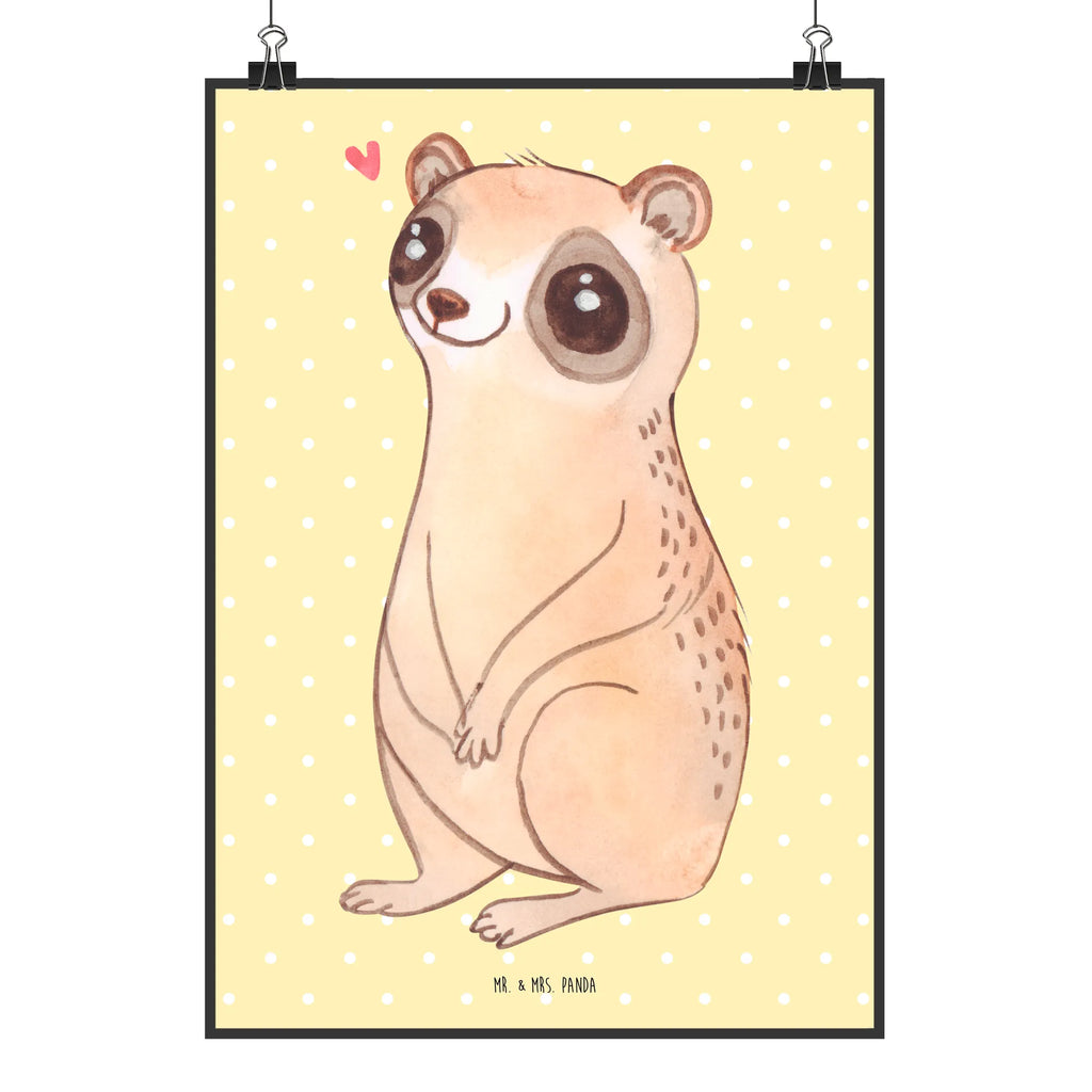 Poster Slow loris Happy Plakat, Wandposter, Bild, Deko Bild, Wanddeko Bild, drucke, Poster, Posterdruck, kunst für die wand, Wandbild, Designposter, wanddeko, Kunstdruck, kunstposter, Mr. & Mrs. Panda Poster, wanddruck, Wandschmuck, wandkunst, Bild für Wand, kunstdruck poster, Wanddekoration, grafikposter, Gute Laune, Tiermotive, Tiere, Lustige Sprüche, Plumplori, Glück, Niedlich