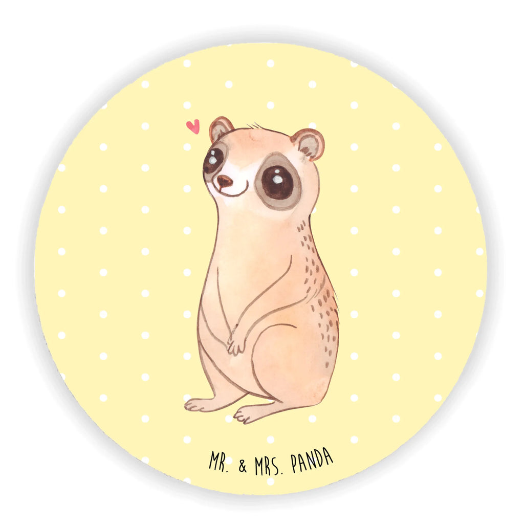 Round magnet Slow loris Happy Kühlschrankmagnet, kühlschrankmagnete, rundmagnet, magnete, Tiere, Tiermotive, Gute Laune, Lustige Sprüche, Niedlich, Glück, Plumplori
