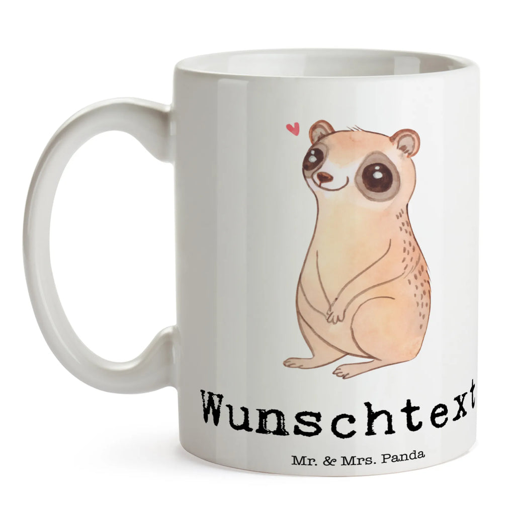 Personalised cup Slow loris Happy Personalisiert, Drucken, Wunschname, Namen, Tasse mit Namen, Tasse, Namenstasse, Personalisierte Tasse, Tiermotive, Gute Laune, lustige Sprüche, Tiere, Niedlich, Glück, Plumplori