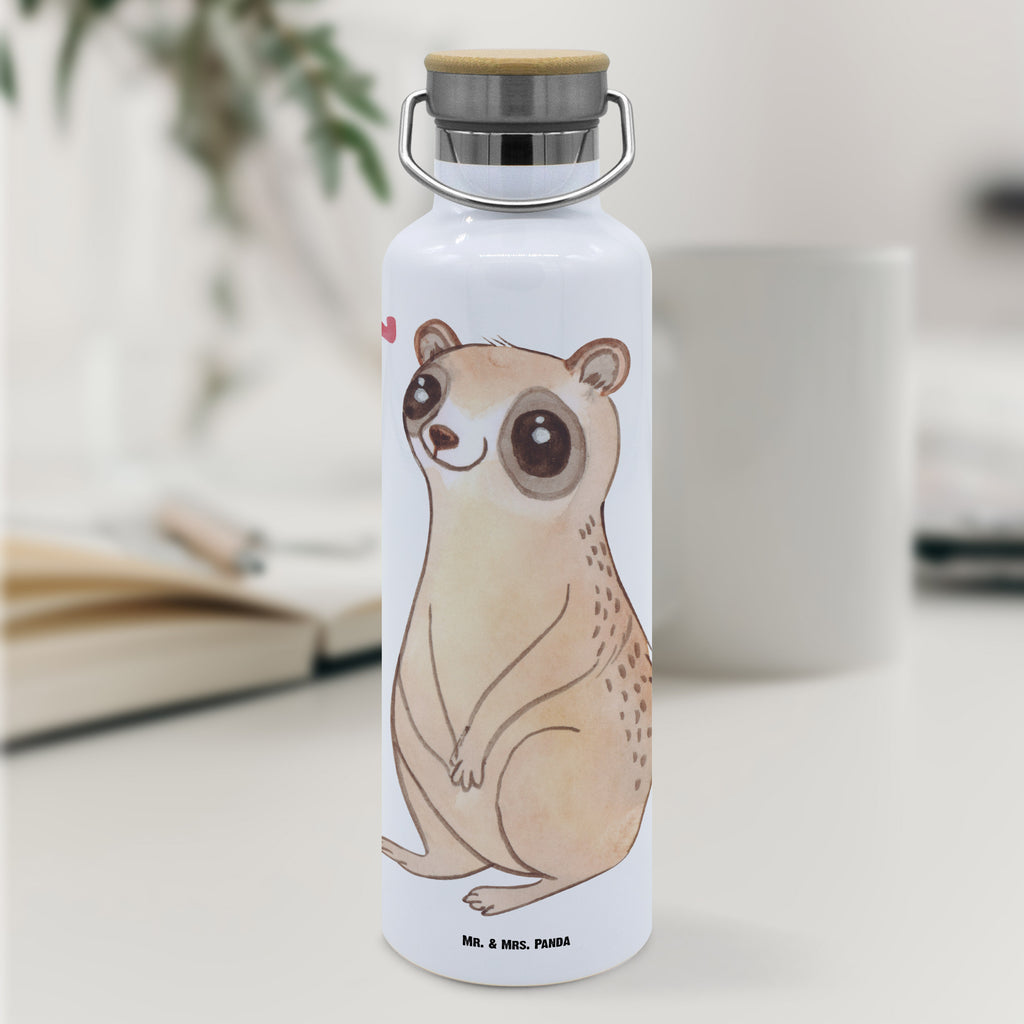 Drinks bottle Slow loris Happy small animals, cute, funny, cute animal motives, hand drawn, small world, funny sayings, good mood, happy, gifts, gift ideas, special gifts, animal lover, card