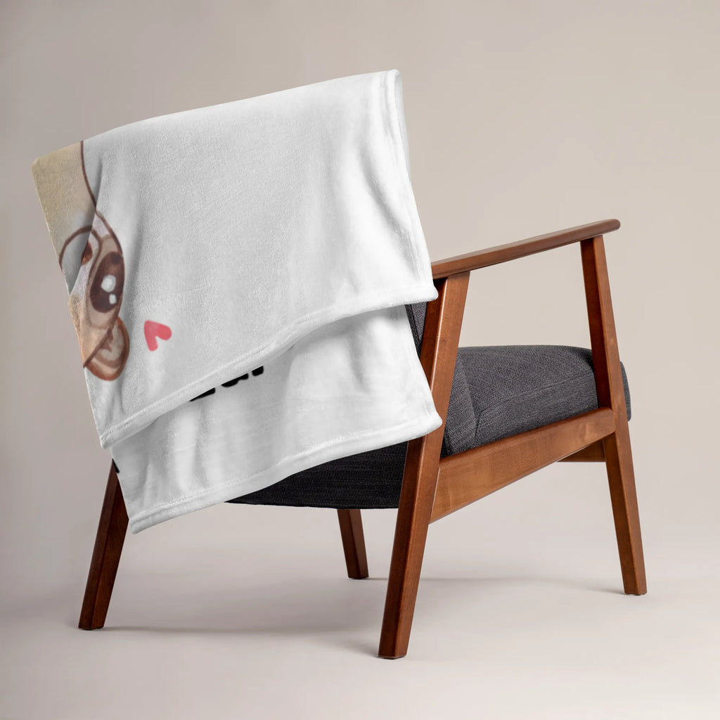 Baby blanket Slow loris Happy Babygeschenk, Babydecke, Geschenk Geburt, Krabbeldecke, Babyecke Kuscheldecke, Tiermotive, Gute Laune, lustige Sprüche, Tiere, Plumplori, Niedlich, Glück