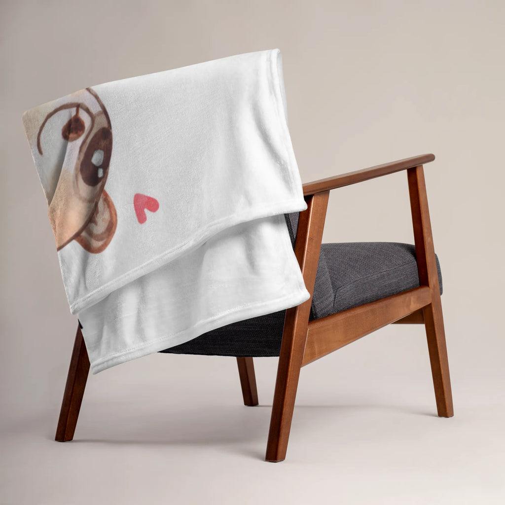 Baby blanket Slow loris Happy Babygeschenk, Babydecke, Geschenk Geburt, Krabbeldecke, Babyecke Kuscheldecke, Tiermotive, Gute Laune, lustige Sprüche, Tiere, Plumplori, Niedlich, Glück