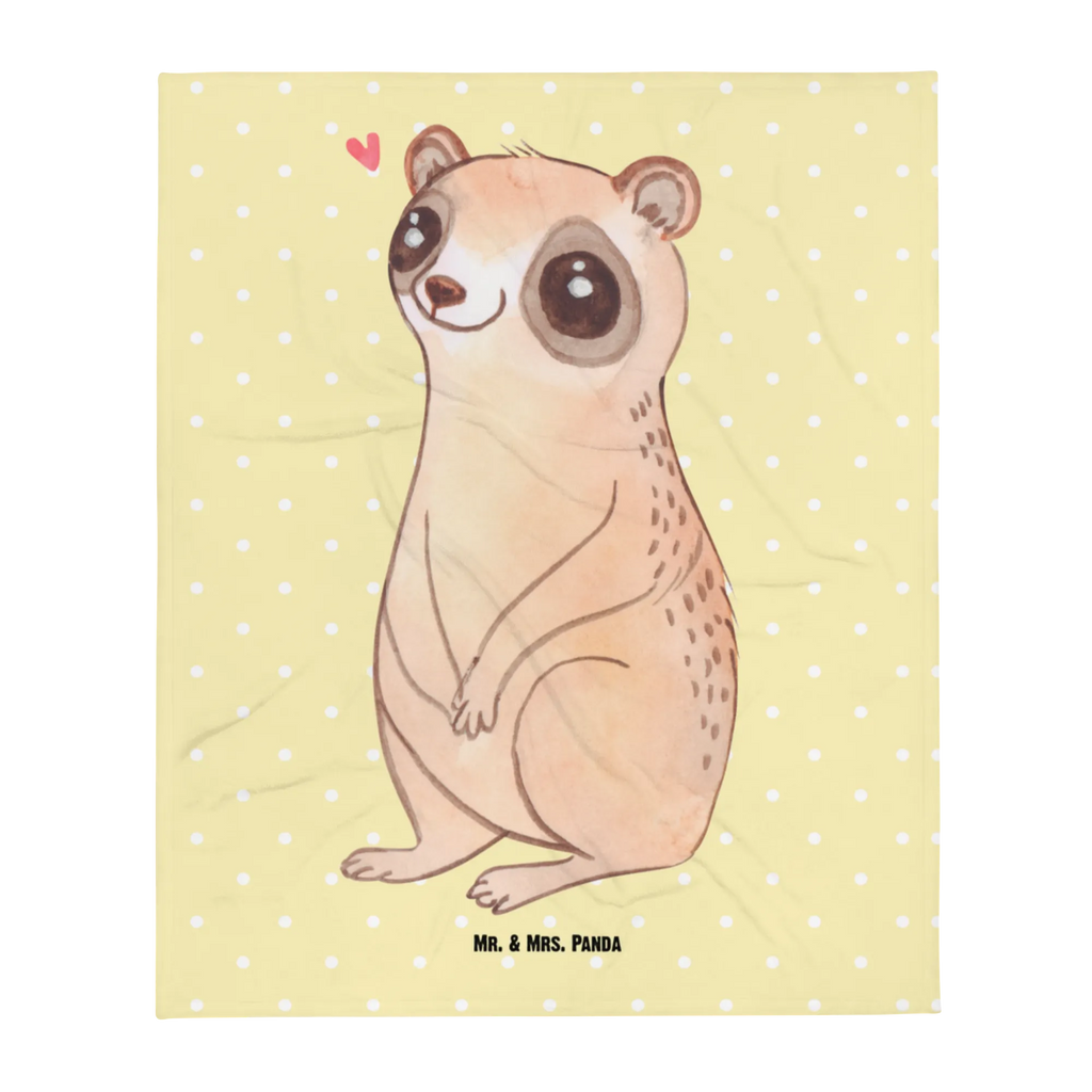 Baby blanket Slow loris Happy Babygeschenk, Babydecke, Geschenk Geburt, Krabbeldecke, Babyecke Kuscheldecke, Tiermotive, Gute Laune, lustige Sprüche, Tiere, Plumplori, Niedlich, Glück