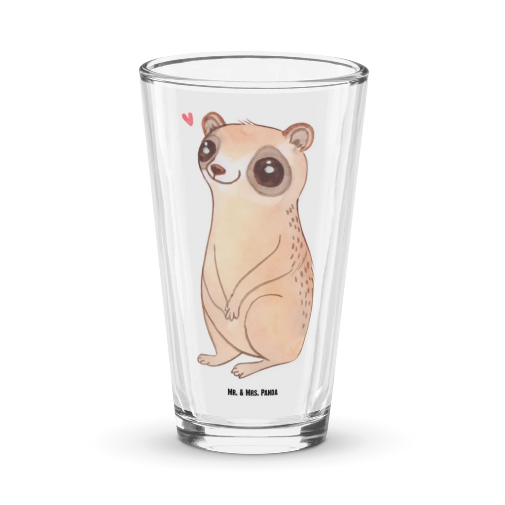 Premium drinking glass Slow loris Happy lead-free crystal glass, dishwasher safe glass, barware, glass, tumbler, pint glass, premium glassware, luxury drinking glass, water glass, beer glass, drinking glass, stemware, cocktail glass, highball glass, small animals, cute, funny, cute animal motives, hand drawn, small world, funny sayings, good mood, happy, gifts, gift ideas, special gifts, animal lover, card