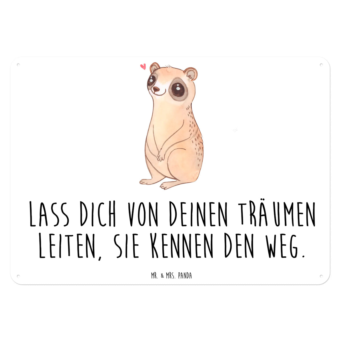 Tin sign Slow loris Happy cute animal motives, special gifts, cute, card, funny sayings, small animals, gift ideas, gifts, good mood, hand drawn, animal lover