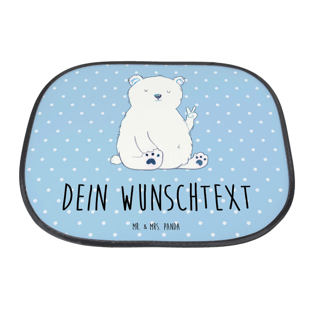 Personalisierbarer Sonnenschutz Auto Eisbär Faul, Arbeit, Homeoffice