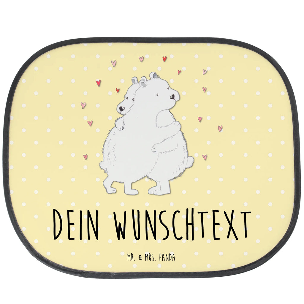 Personalisierbarer Sonnenschutz Auto Eisbär Umarmen