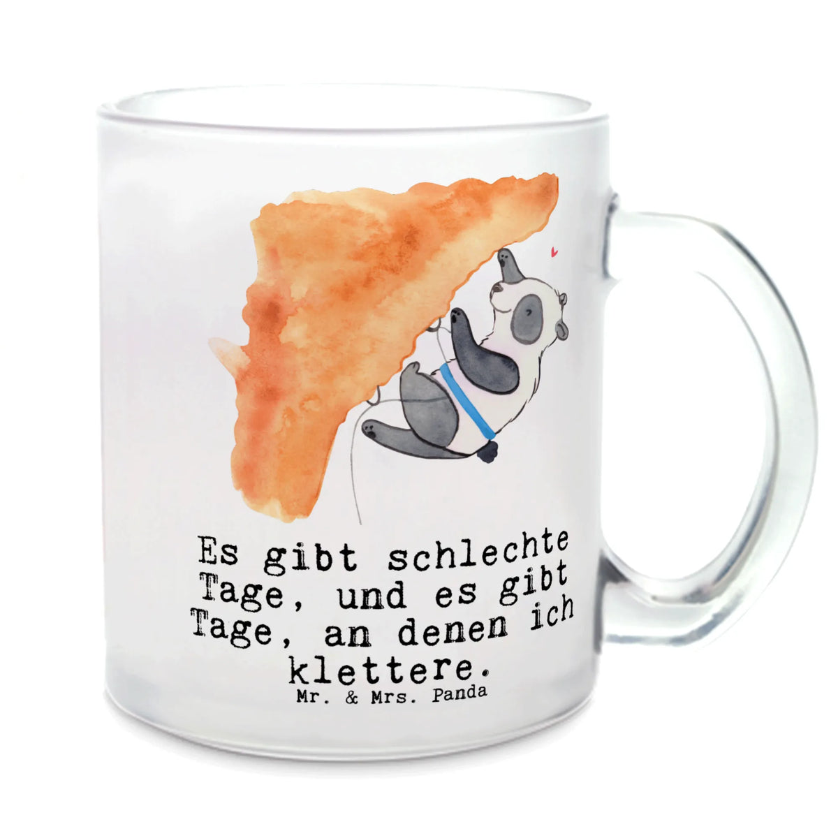 Filiżanka do herbaty Panda Wspinaczka Prezent, Sport, Dyscyplina sportowa, Hobby, Darować, Dziękuję, Dzięki, Wyróżnienie, Wygrana, Sportowiec