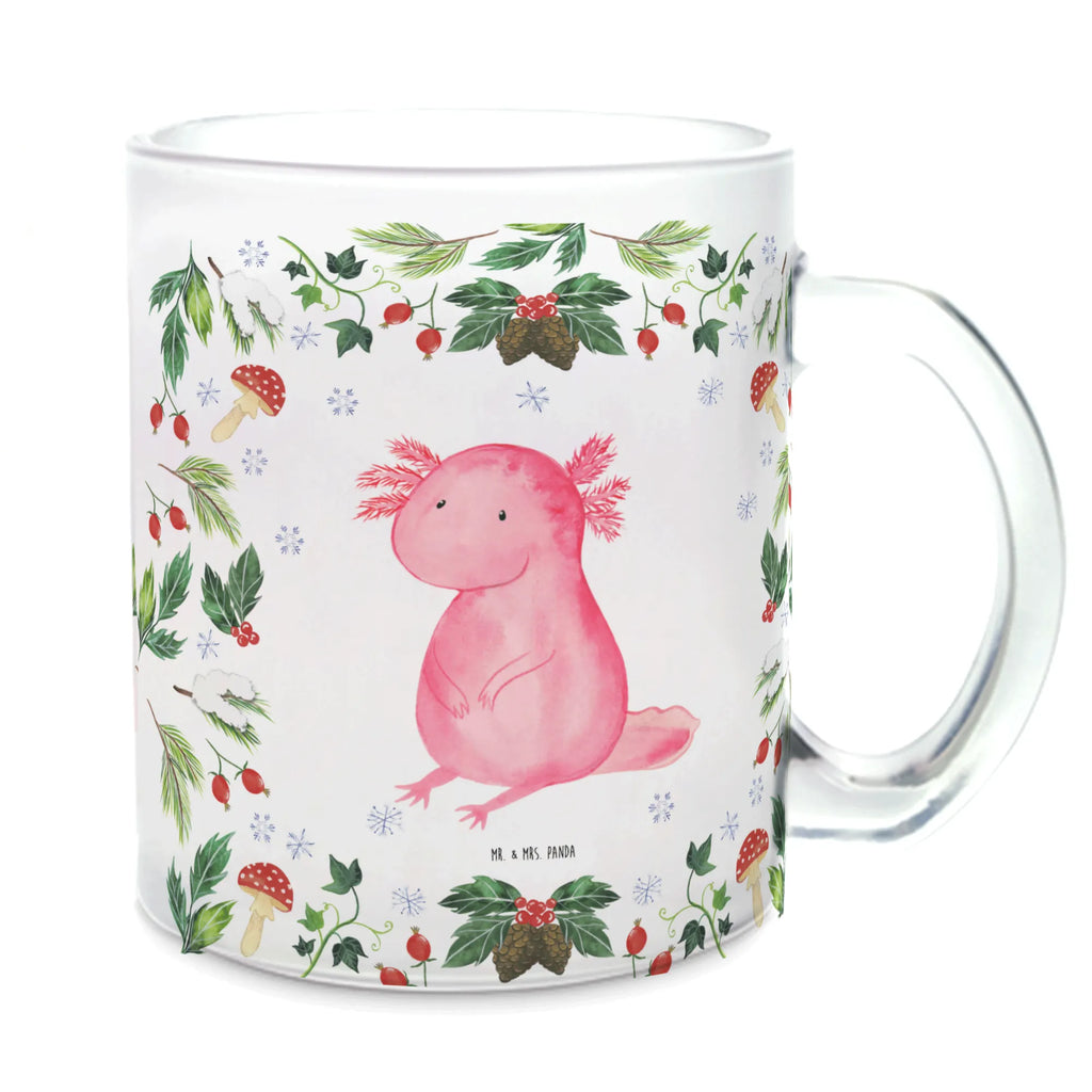 Glass tea cup axolotl Happy tea glass, mug, tea, glass, Tea cup, Winter, Christmas, Christmas time, snow