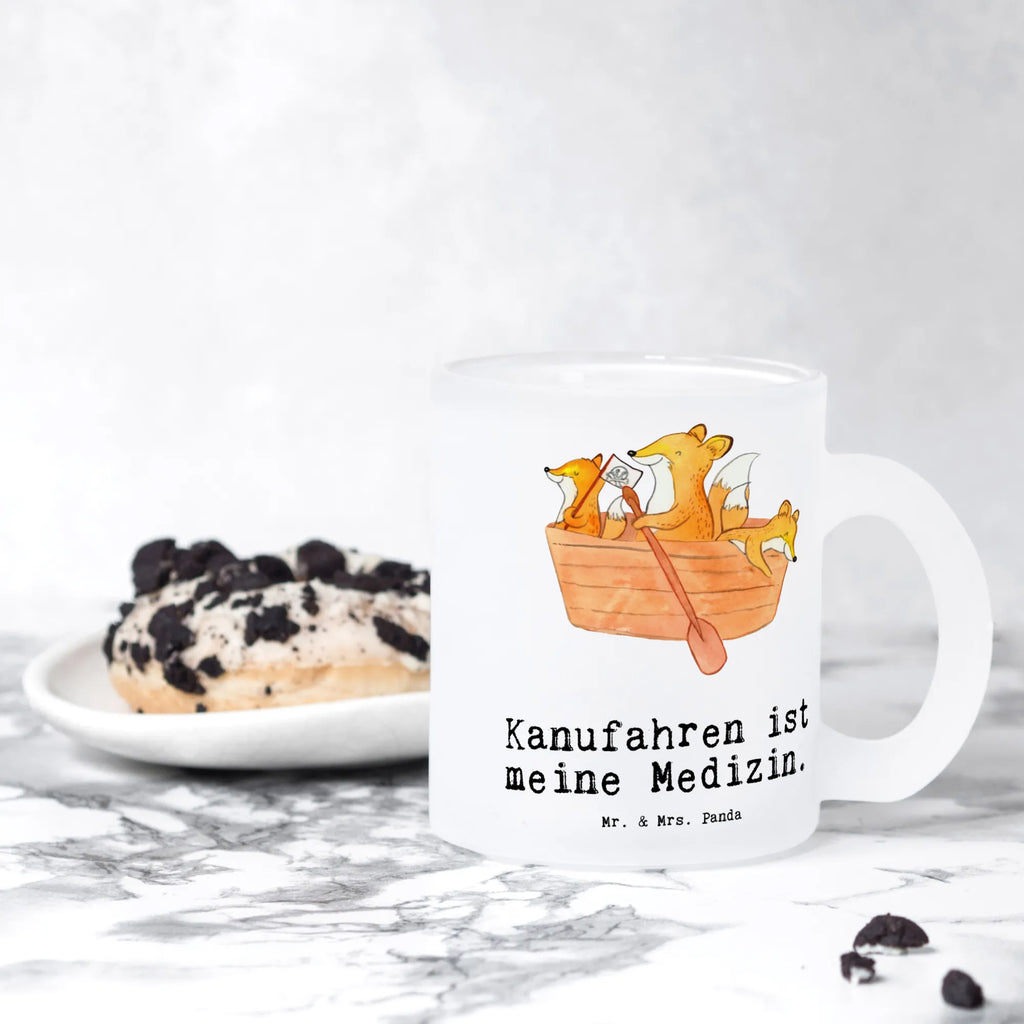 Glass tea cup Fox Canoeing Tea cup, tea, glass, tea glass, mug, Gift, sport, hobby, giving, thank you, award, profit, athlete, Canoeing, paddling tour, canoe tour, canoe school, canoe rental