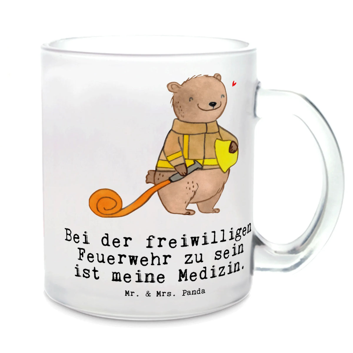 Glass tea cup bear Volunteer firefighter Tea cup, tea, glass, tea glass, mug, Gift, sport, hobby, giving, thank you, award, profit, athlete, youth fire brigade, Volunteer fire brigade, fire brigade festival