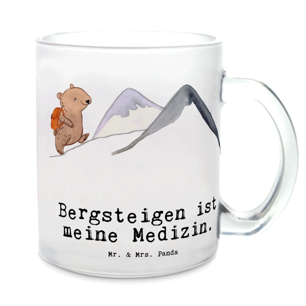Glass tea cup bear Rockclimbing