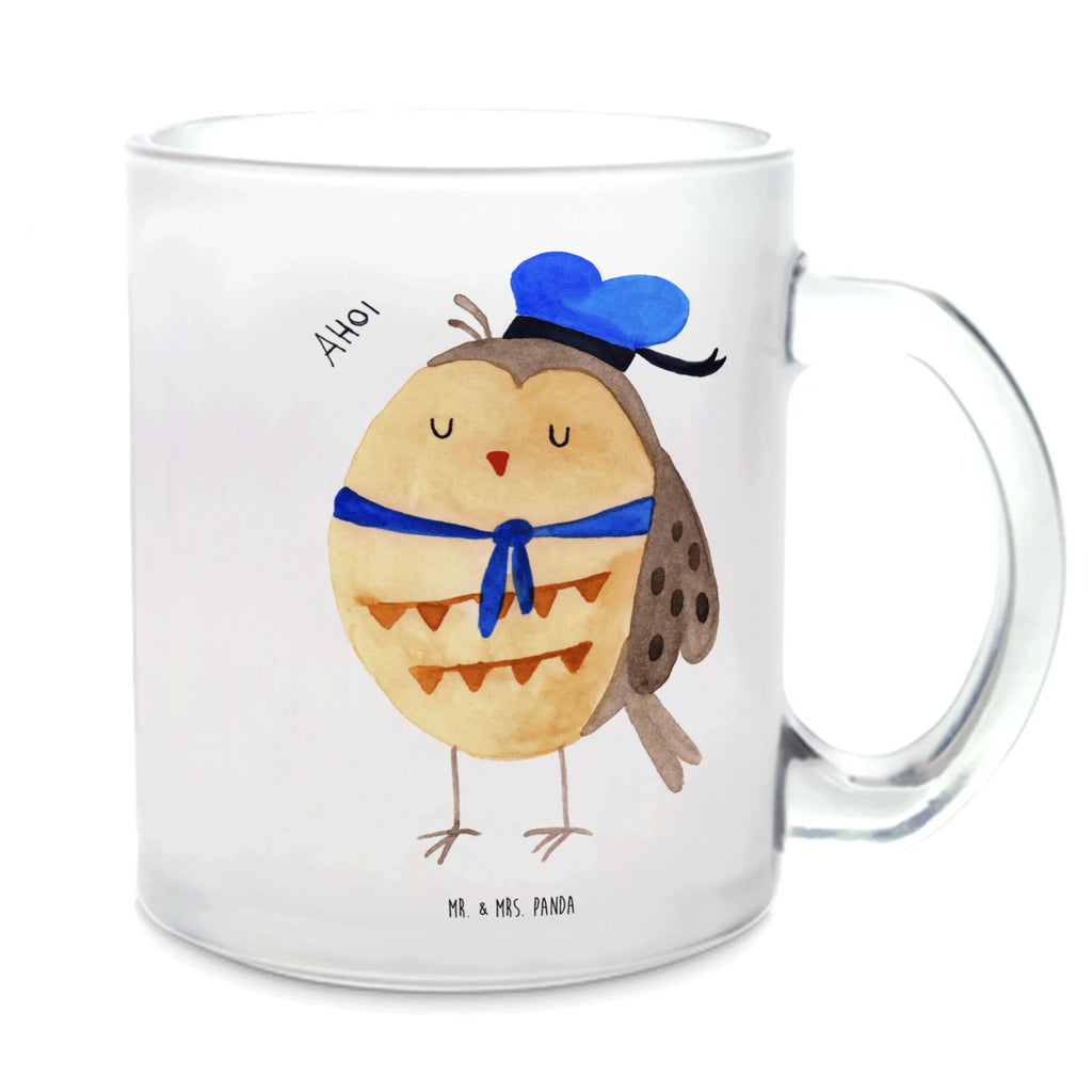 Glass tea cup Owl sailor Große Teetasse, Becher, Teeglas, Glas Teebecher, Teetasse Glas, getränkeglas, Trinkglas, Tasse, tasse glas, Tasse Für Tee, Glasbecher, Teetasse, becher glas, becher für tee, glastasse, Teetasse aus Glas, Teegläser, Tee Tasse, Eule, Hochzeitstag Geschenk, Heimathafen, Freundin, Eule Deko, Ehe, Eule Spruch, Matrose, Seefahrer, Owl, Wortspiel Lustig