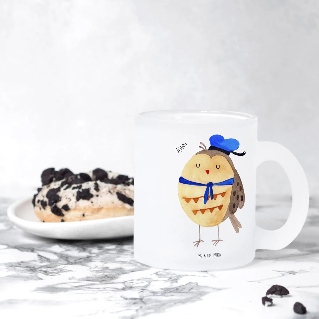 Glass tea cup Owl sailor Große Teetasse, Becher, Teeglas, Glas Teebecher, Teetasse Glas, getränkeglas, Trinkglas, Tasse, tasse glas, Tasse Für Tee, Glasbecher, Teetasse, becher glas, becher für tee, glastasse, Teetasse aus Glas, Teegläser, Tee Tasse, Eule, Hochzeitstag Geschenk, Heimathafen, Freundin, Eule Deko, Ehe, Eule Spruch, Matrose, Seefahrer, Owl, Wortspiel Lustig