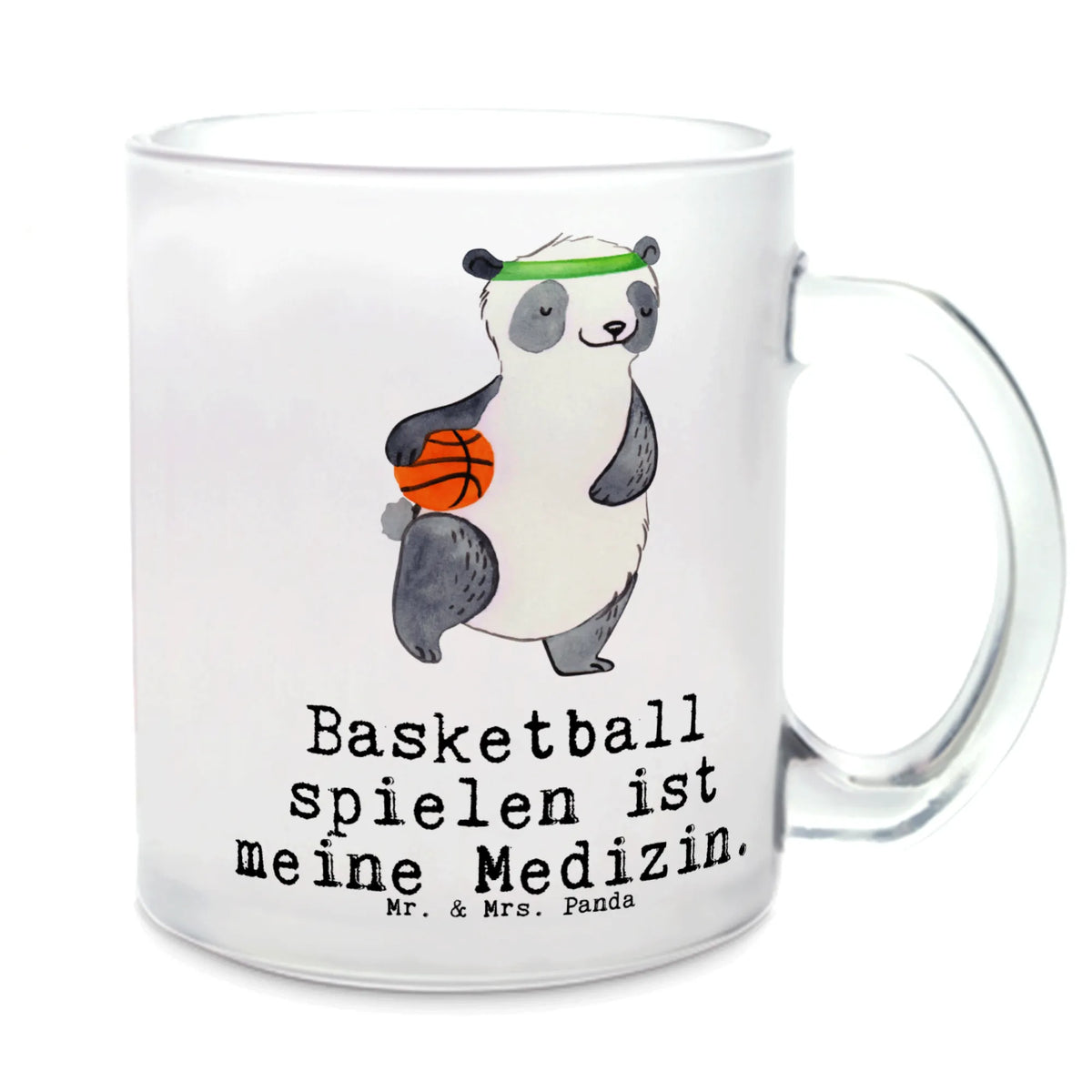 Filiżanka do herbaty Panda koszykówka Prezent, Sport, Dyscyplina sportowa, Hobby, Darować, Dziękuję, Dzięki, Wyróżnienie, Wygrana, Sportowiec