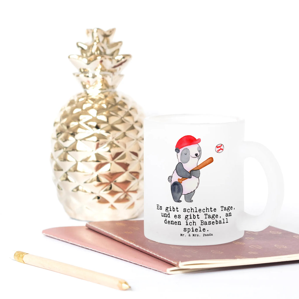 Glass tea cup panda playing baseball tea, tea glass, glass, Tea cup, mug, Gift, sport, hobby, giving, thank you, award, profit, athlete, baseball field, ball sports, baseball club, play baseball, baseball games, baseball match